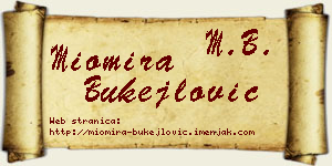 Miomira Bukejlović vizit kartica